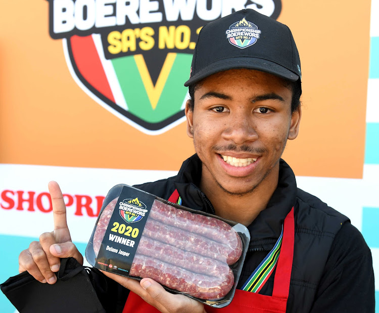 Delano Jasper's (pictured) award-winning boerewors is now available at Shoprite and Checkers stores nationwide.