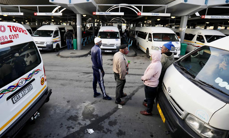 It was business as usual for taxi drivers on the deck at Cape Town CBD on June 22 2020.