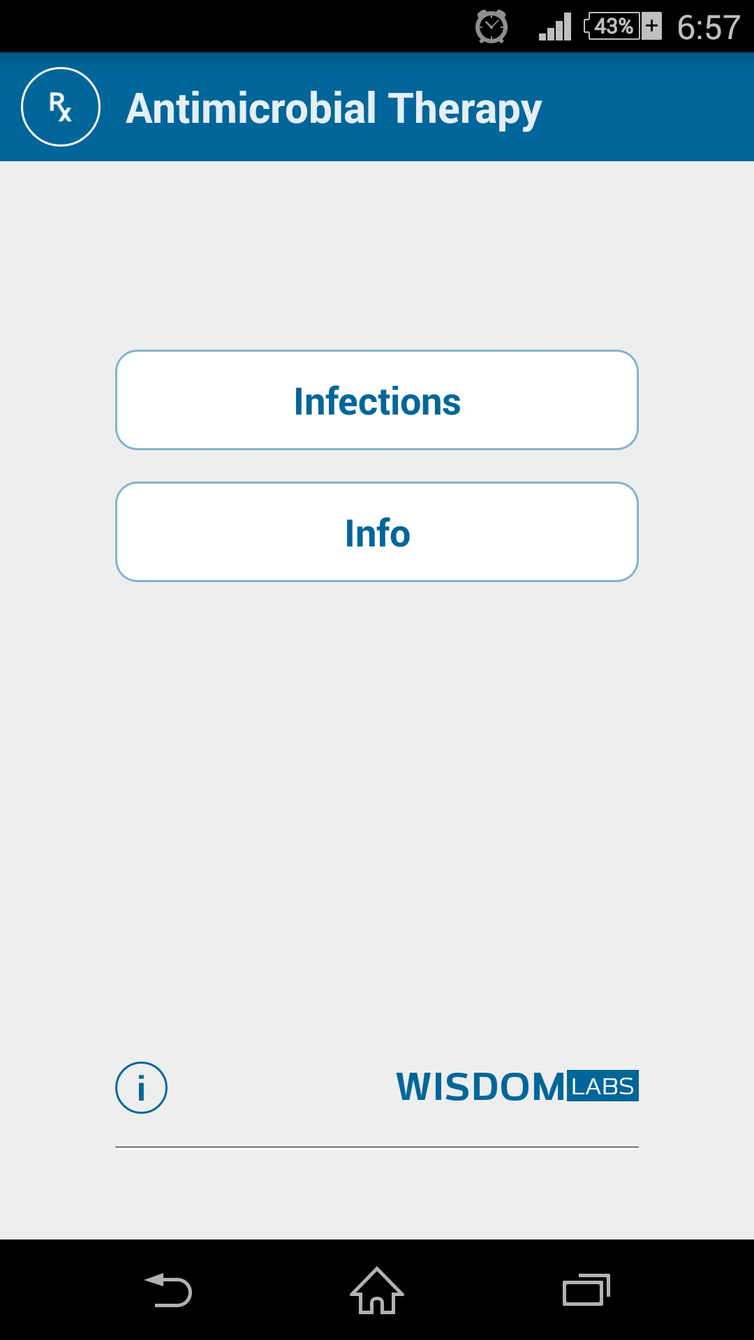 Android application Antibiotic Therapy screenshort