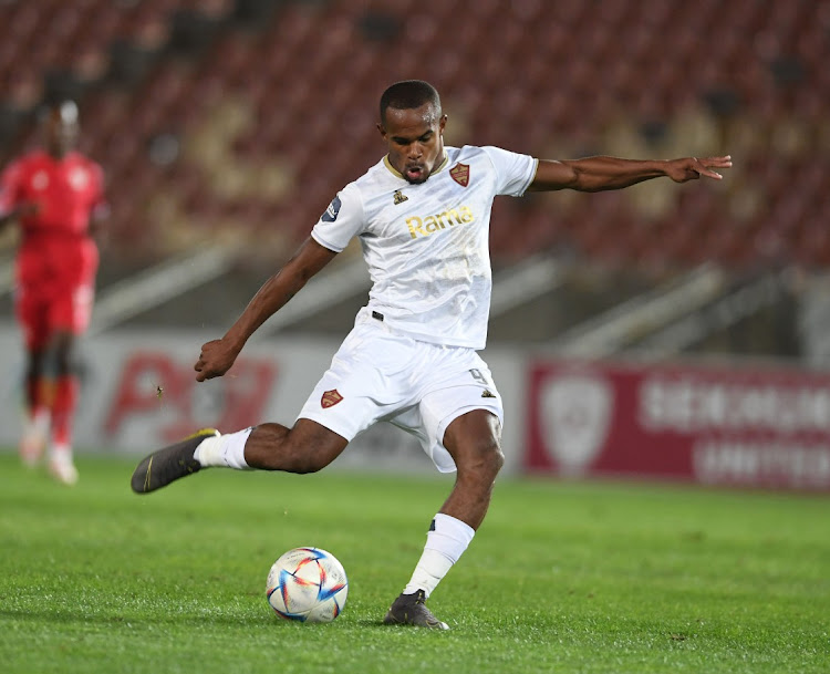 Iqraam Rayners of Stellenbosch FC during the DStv Premiership match between Sekhukhune United and Stellenbosch FC at Peter Mokaba Stadium.