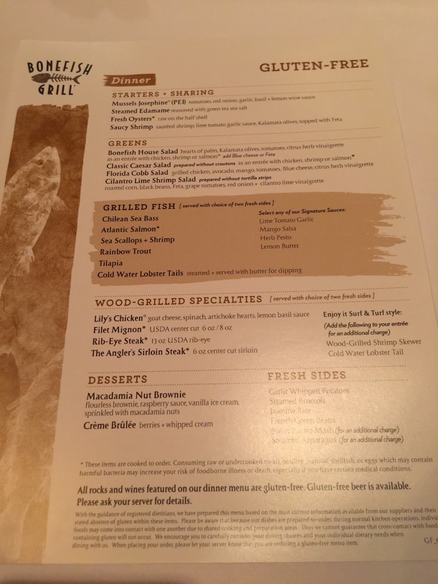 Gluten-Free at Bonefish Grill