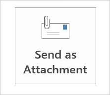 Send as attachment in 2013 version. 