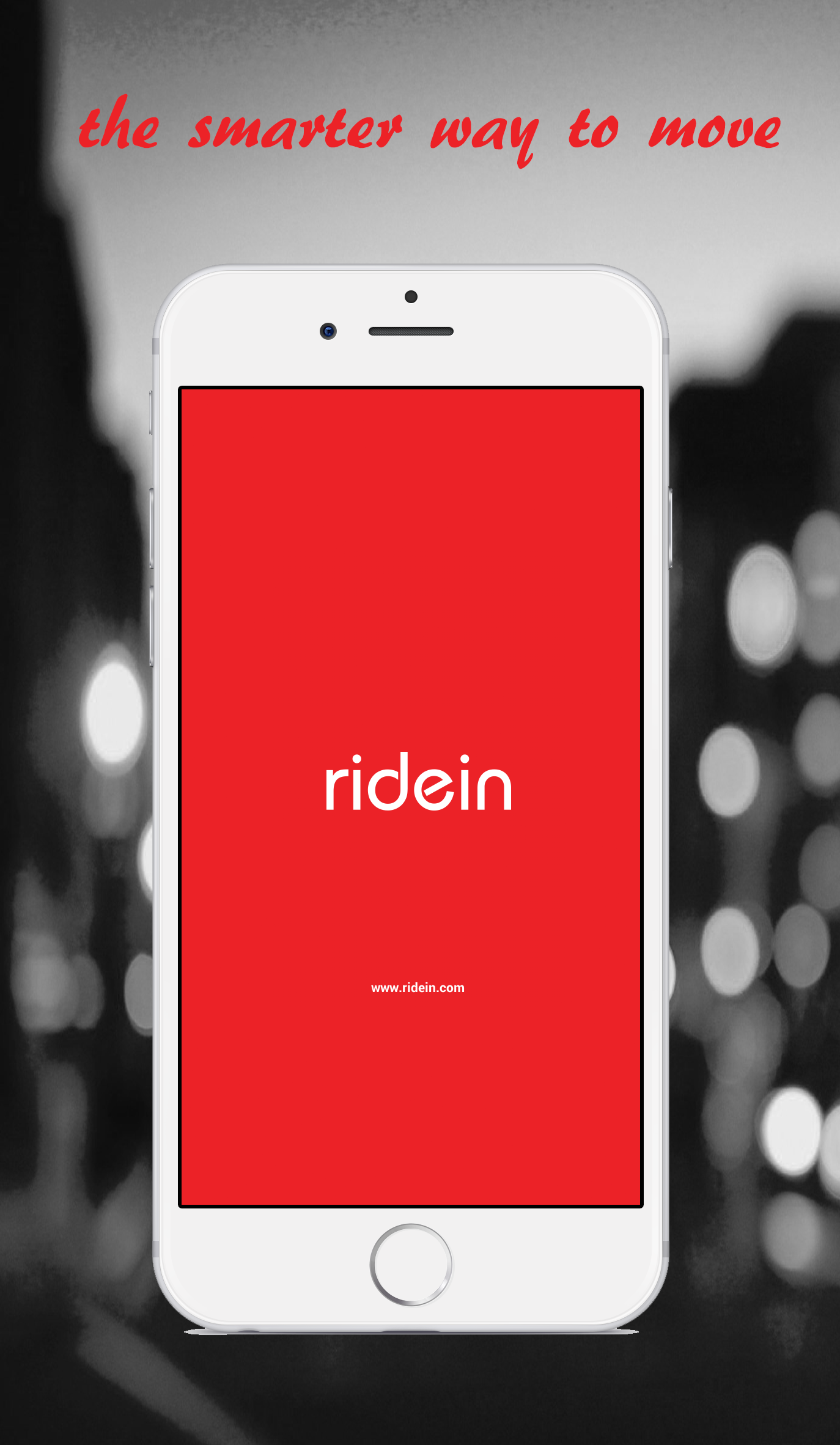 Android application ridein screenshort