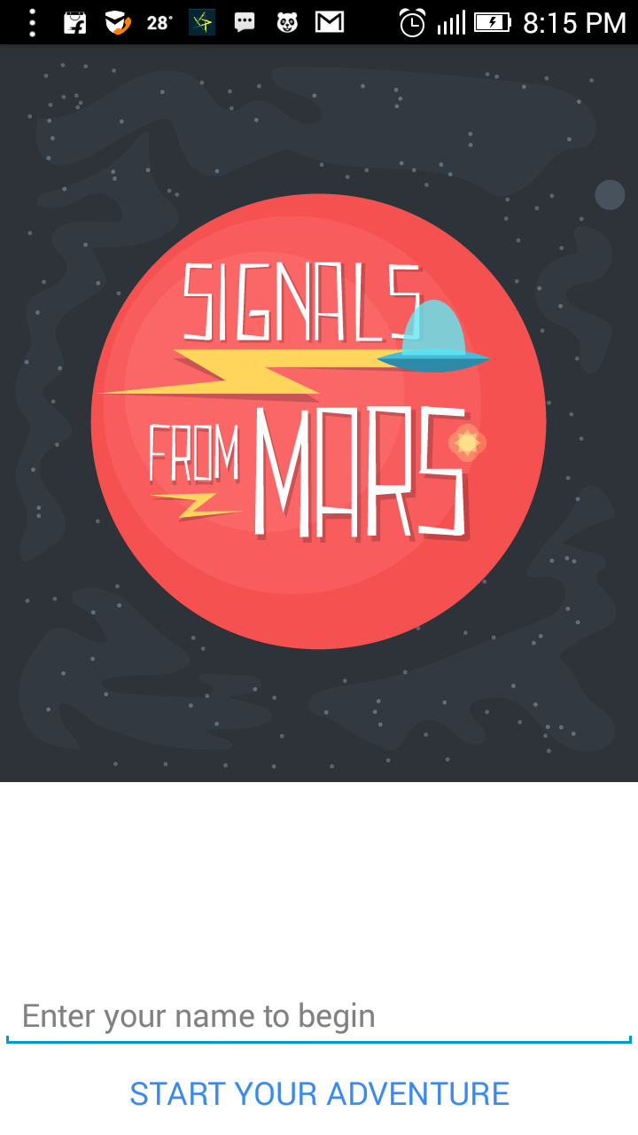 Android application Interactive Story - Mars screenshort
