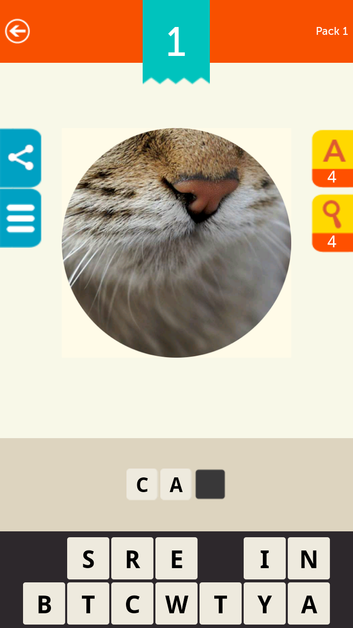 Android application Zoom! ~ Magnified Pics Quiz screenshort