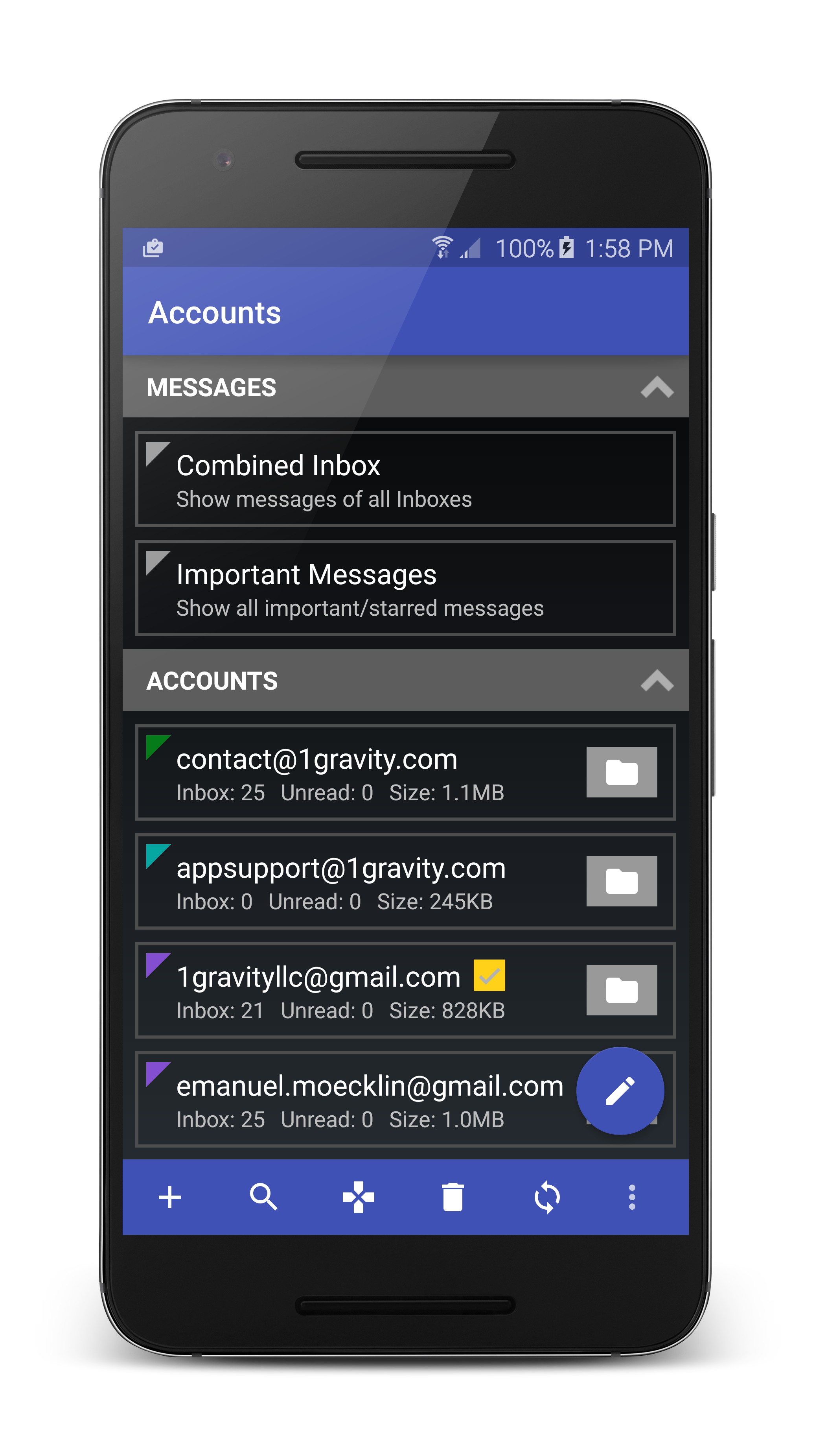 Android application K-@ Mail Pro - Email App screenshort