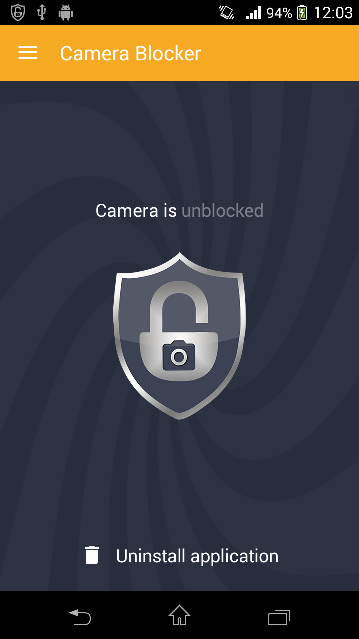 Android application Camera Blocker - Anti Spyware screenshort