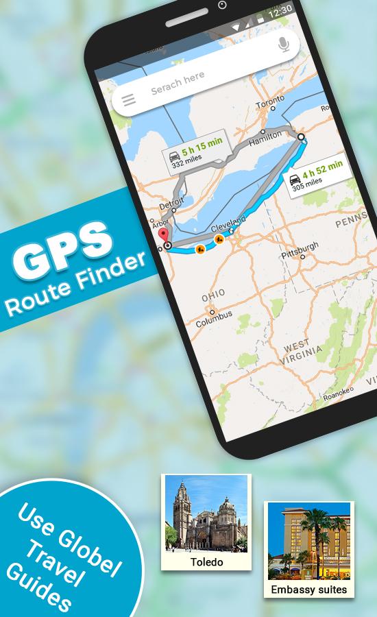 GPS Route Finder Maps Navigation Direction — приложение на Android