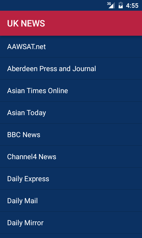 Android application UK Newspapers &amp; News Portals screenshort