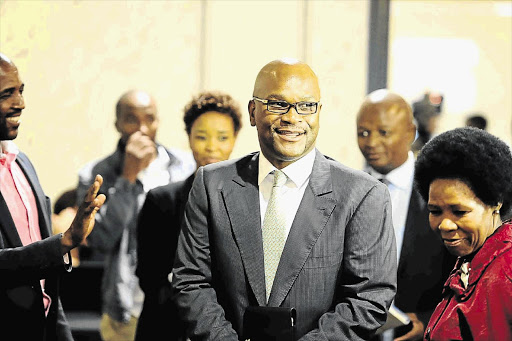 NETWORKING EVENT: Arts and Culture Minister Nathi Mthethwa and Judge Yvonne Mokgoro during a meeting of the social cohesion advocates, CEOs and chairmen of the department's Associated Institutions in Sandton, Johannesburg