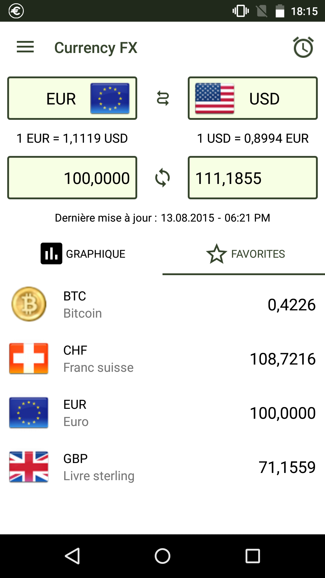 Android application Currency FX Exchange Rates screenshort