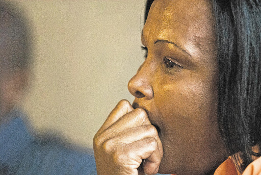 Elizabeth Maubane, a sister of murdered Warrant Officer Hendrick Monene, at the Marikana inquiry