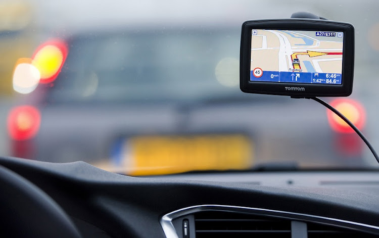 A TomTom navigation device is seen in this photo illustration taken in Amsterdam. Picture: REUTERS/ROBIN VAN LONKHUYSEN