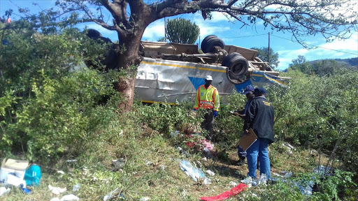 Fourteen people died when a bus overturned in KZN on Saturday PICTURE: SUPPLIED