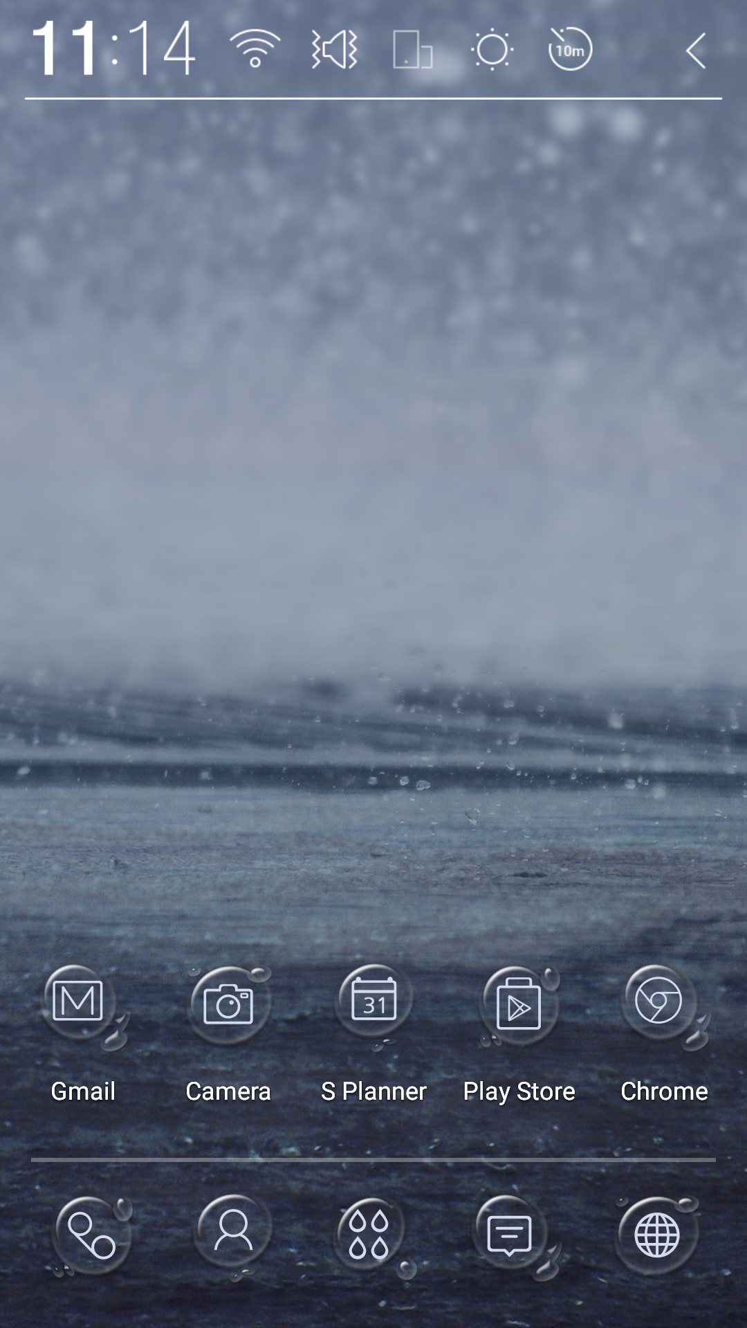 Android application Rainy Sea Atom Theme screenshort