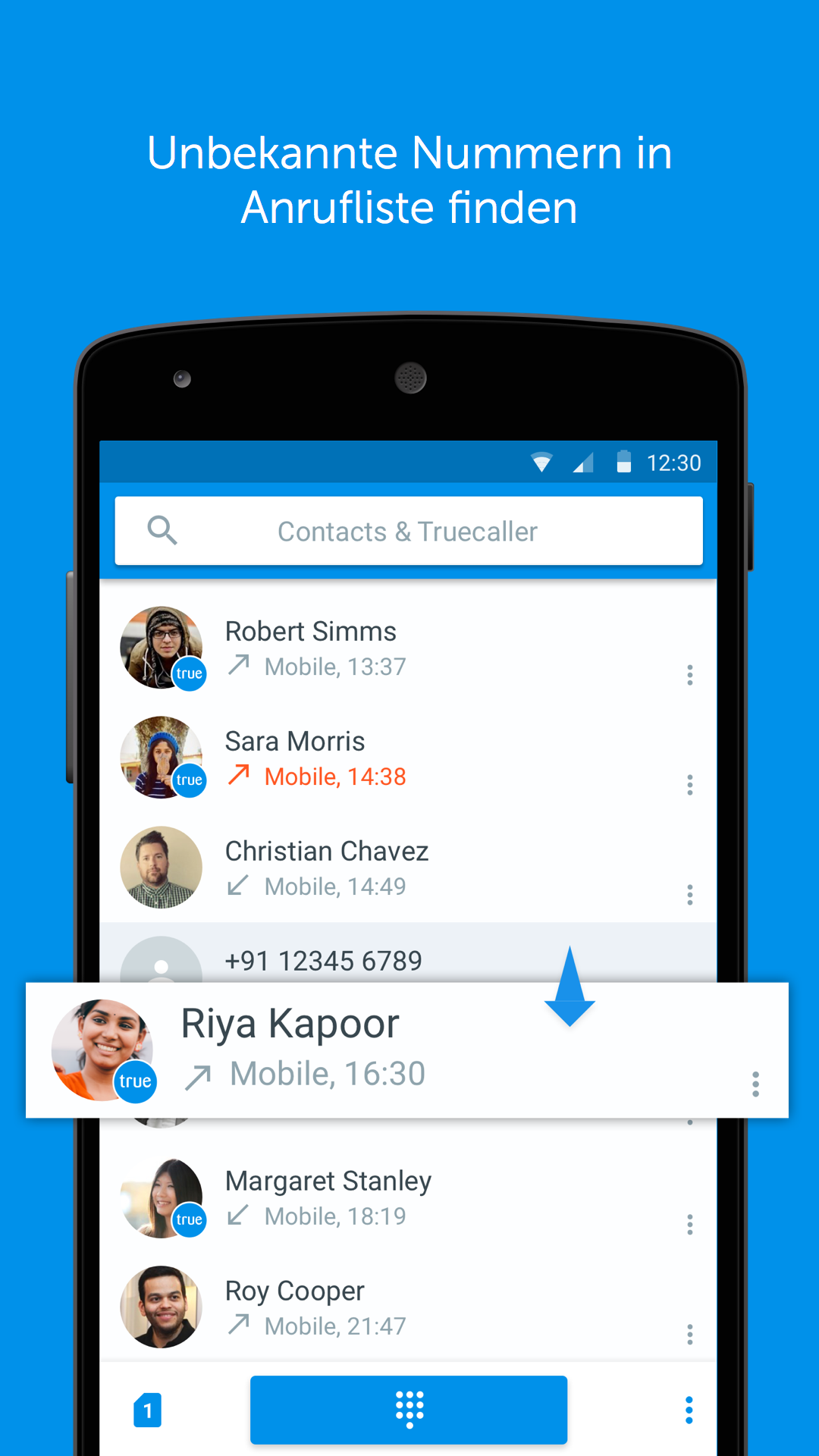 Android application Truedialer - Phone &amp; Contacts screenshort