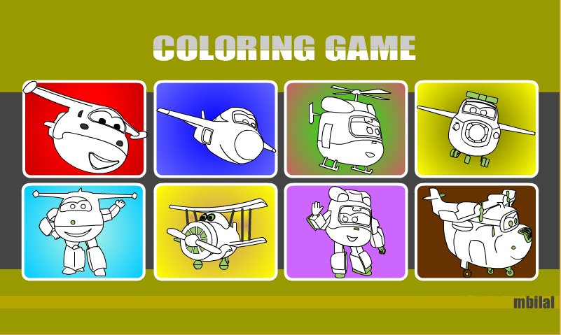 Android application Planes Coloring Game screenshort