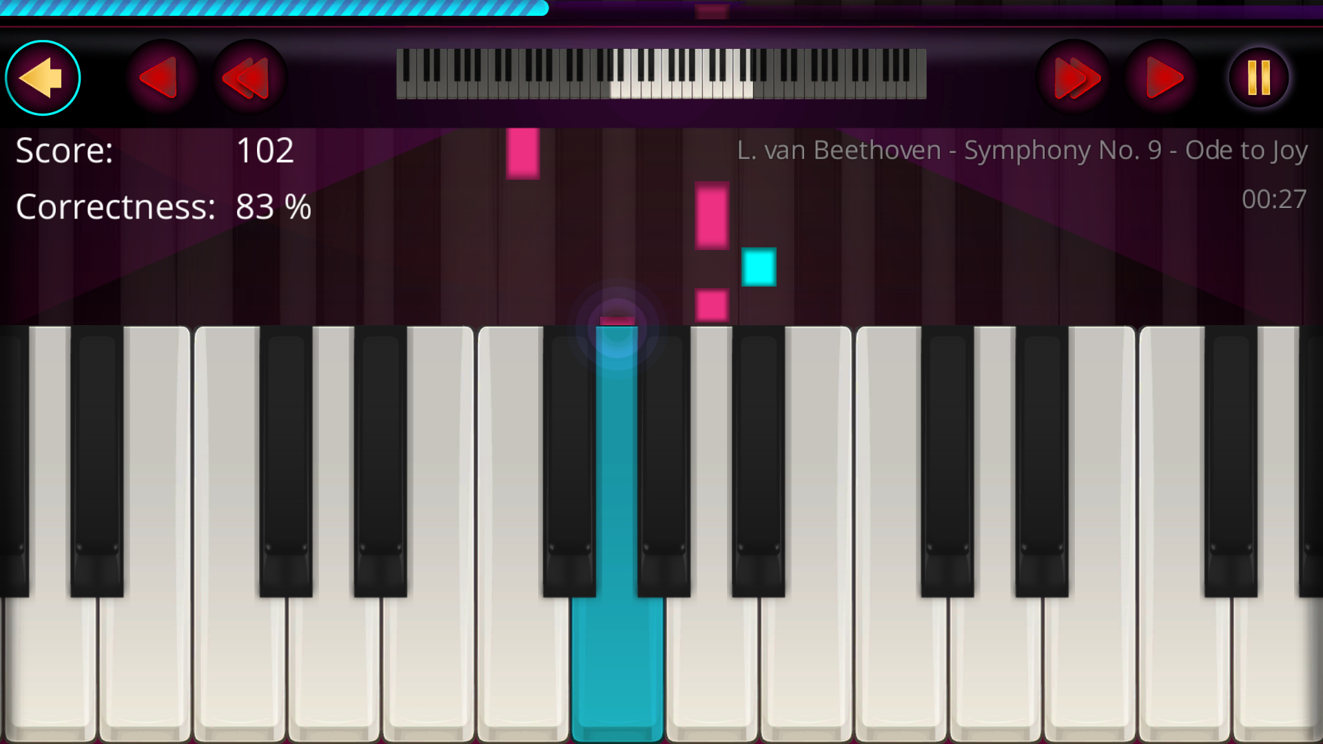 Android application Piano Music Game screenshort