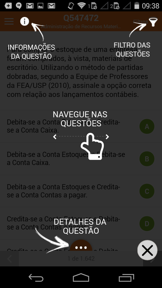 Android application Questões de Concursos screenshort