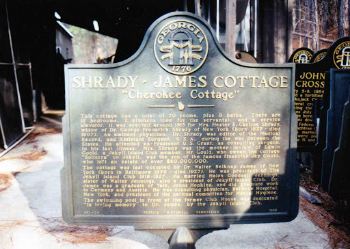 This cottage has a total of 20 rooms, plus 8 baths. There are 12 bedrooms, 2 kitchens (one for the servants), and a service elevator. It was erected around 1915 for Mrs. Hester E. Cantine Shrady...
