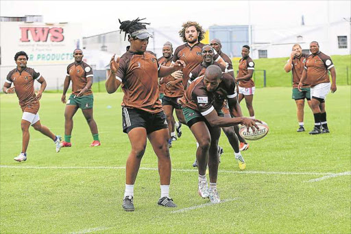 IN SHAPE: Border Bulldogs during training yesterday for their SuperSport Rugby Challenge against Western Province on Sunday Picture: SIBONGILE NGALWA