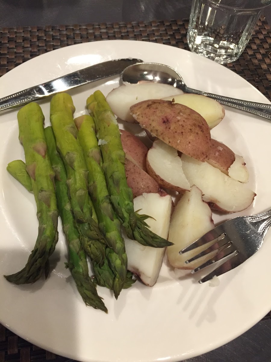 Dinner... asparagus and potatoes