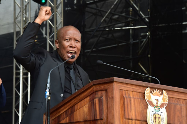 EFF leader Julius Malema delivers a fiery speech during Winnie Madikizela-Mandela's funeral.