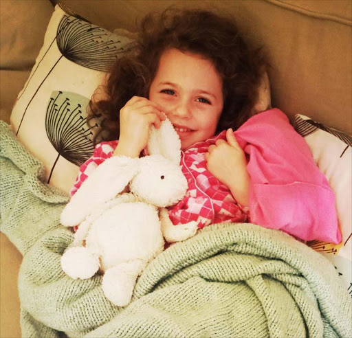 WANTED: Coco Rheeder, 5, of Vincent is heartbroken after leaving her beloved toy bunny called Rabs behind at the Guild Theatre after a performance last Saturday. Her family has mounted a search for the soft toy. Picture: SUPPLIED
