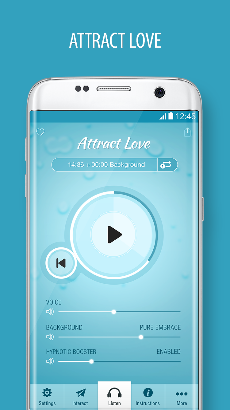 Android application Attract Love Hypnosis Pro screenshort