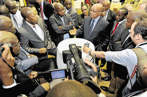 President Jacob Zuma talks to editors, bureau chiefs and political editors at Sefako Makgatho Presidential Guest House in Pretoria last week