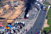 A fuel tanker on the N3 heading towards Durban has caught alight, forcing authorities to close both lanes. 