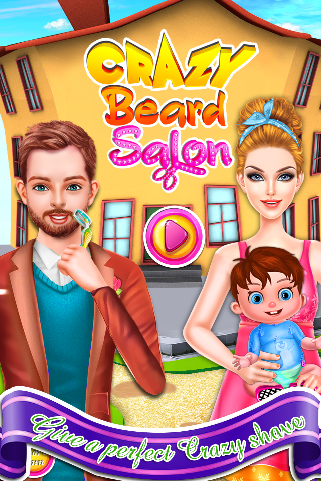 Android application Crazy Beard Salon Girls Games screenshort