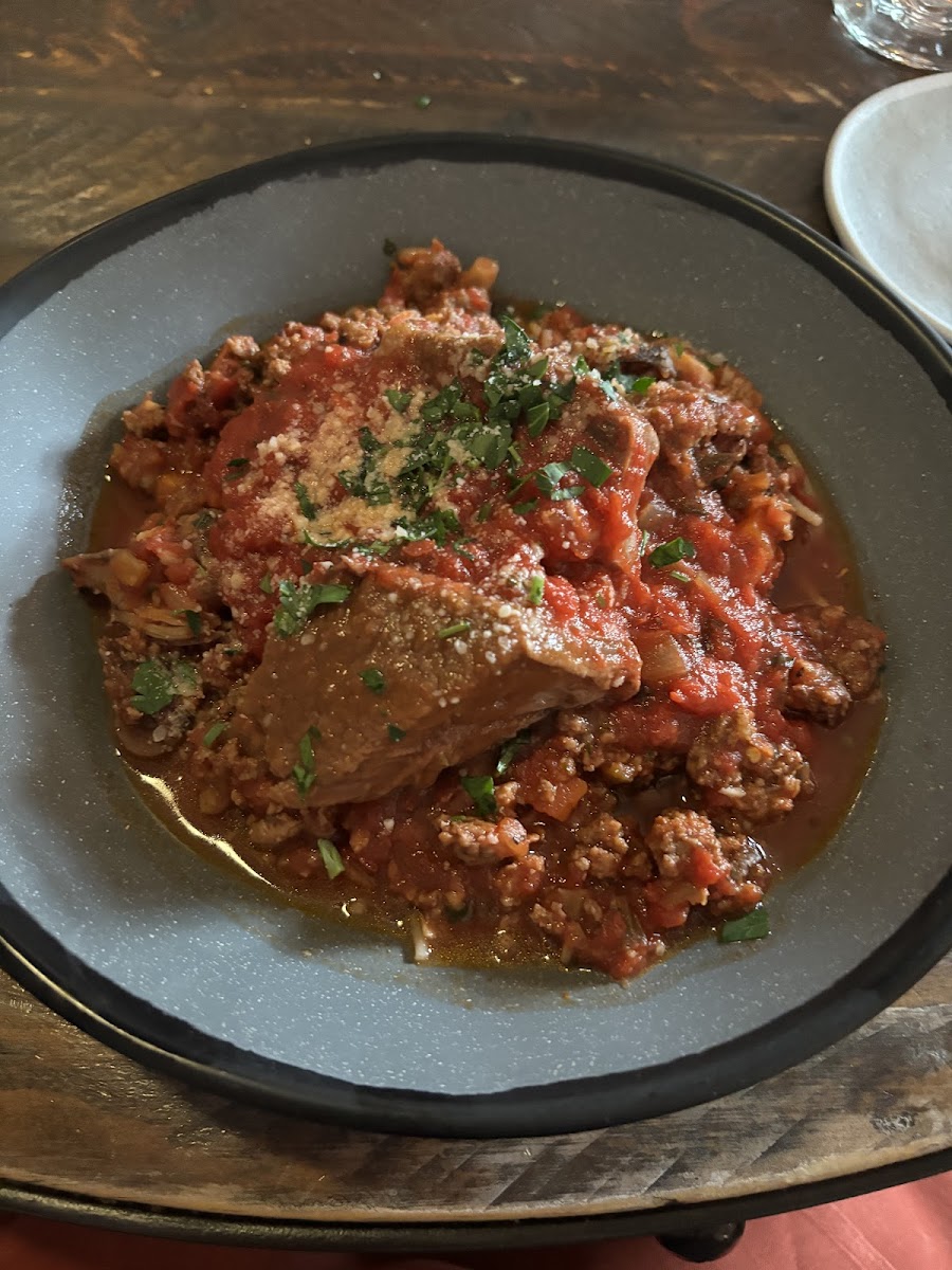 Bolognese with gluten free noodles