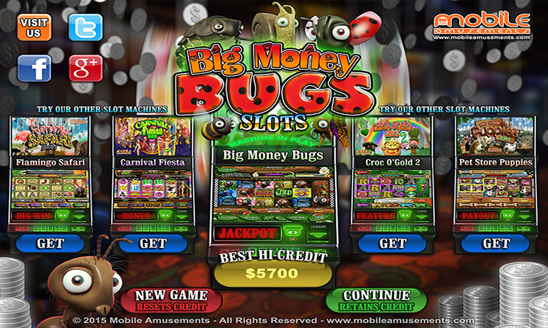 Android application Big Money Bugs Slots TV screenshort