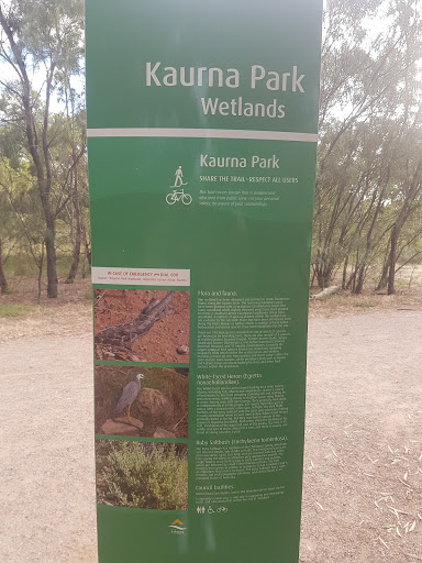 Kaurna Park Wetlands. Infoboard