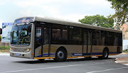 A Gautrain bus driving through Rosebank. File photo.