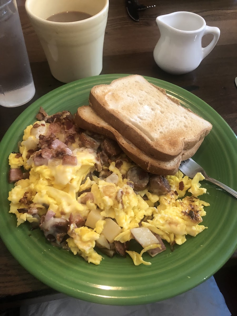 MEAT LOVERS SKILLET W/ GF BREAD