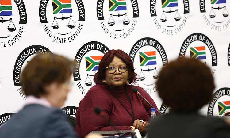 Former ANC MP Vytjie Mentor appears before the State Capture Commission of Inquiry in Parktown, Johannesburg, on Monday, August 27 2018, where she is giving evidence on the Gupta family's alleged influence on state related matters including appointing of cabinet ministers.