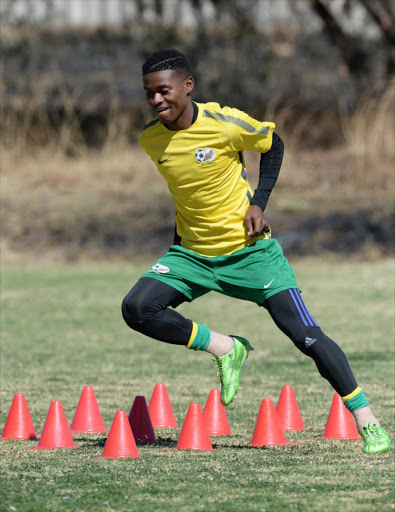 A file photo of Menzi Masuku during the South African U/23 training session at SAFA Transnet School of Excellence on September 02, 2015 in Johannesburg, South Africa.