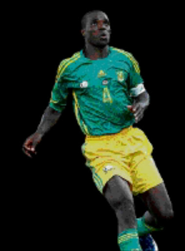 ENFORCER: Bafana Bafana strongman Aaron 'Mbazo' Mokoena. 29/03/2009. Pic. Veli Nhlapo. © Sowetan.