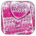 ダウンロード Pink Glitter Love Heart Keyboard Theme をインストールする 最新 APK ダウンローダ