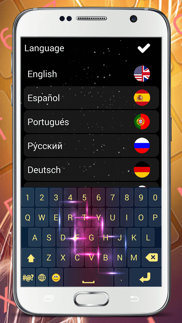 Android application Neon Keyboard Themes screenshort