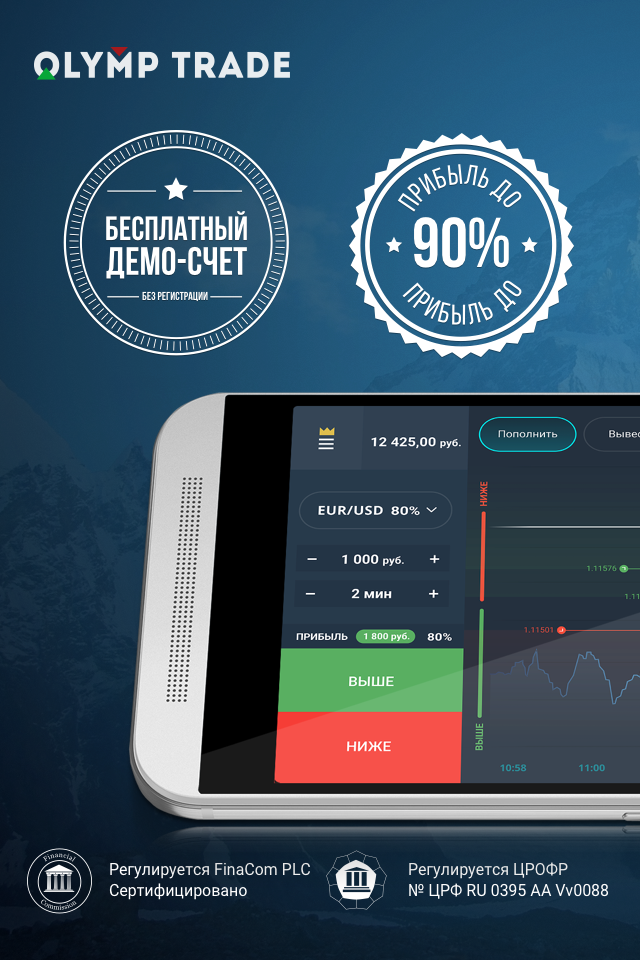 Android application Olymp Trade - trading online screenshort