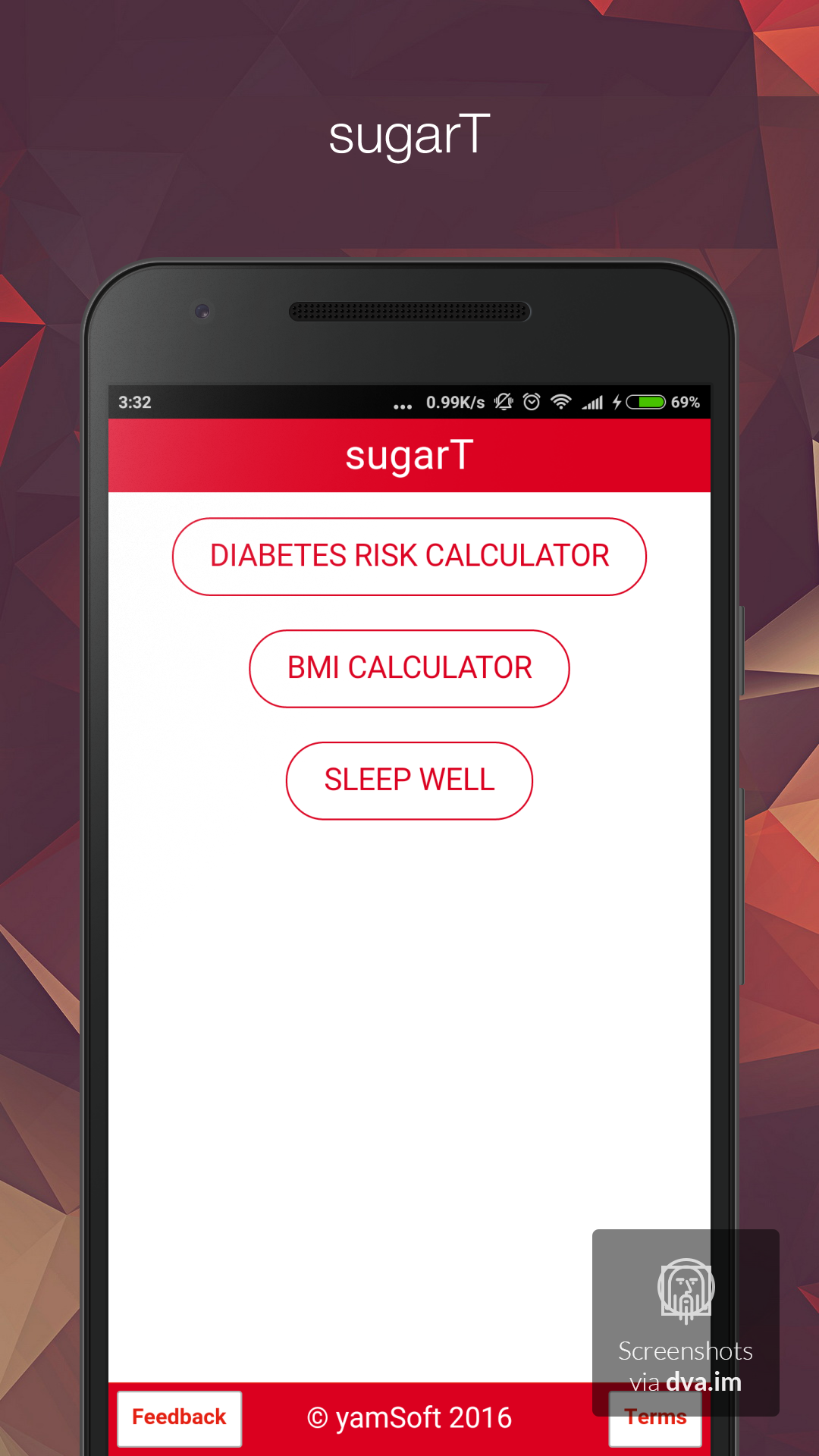 Android application sugarT screenshort