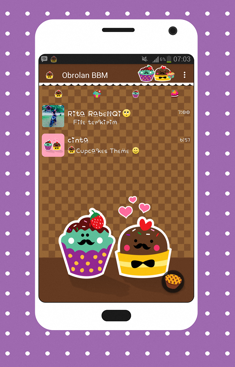 Android application Tema cupcakes free screenshort