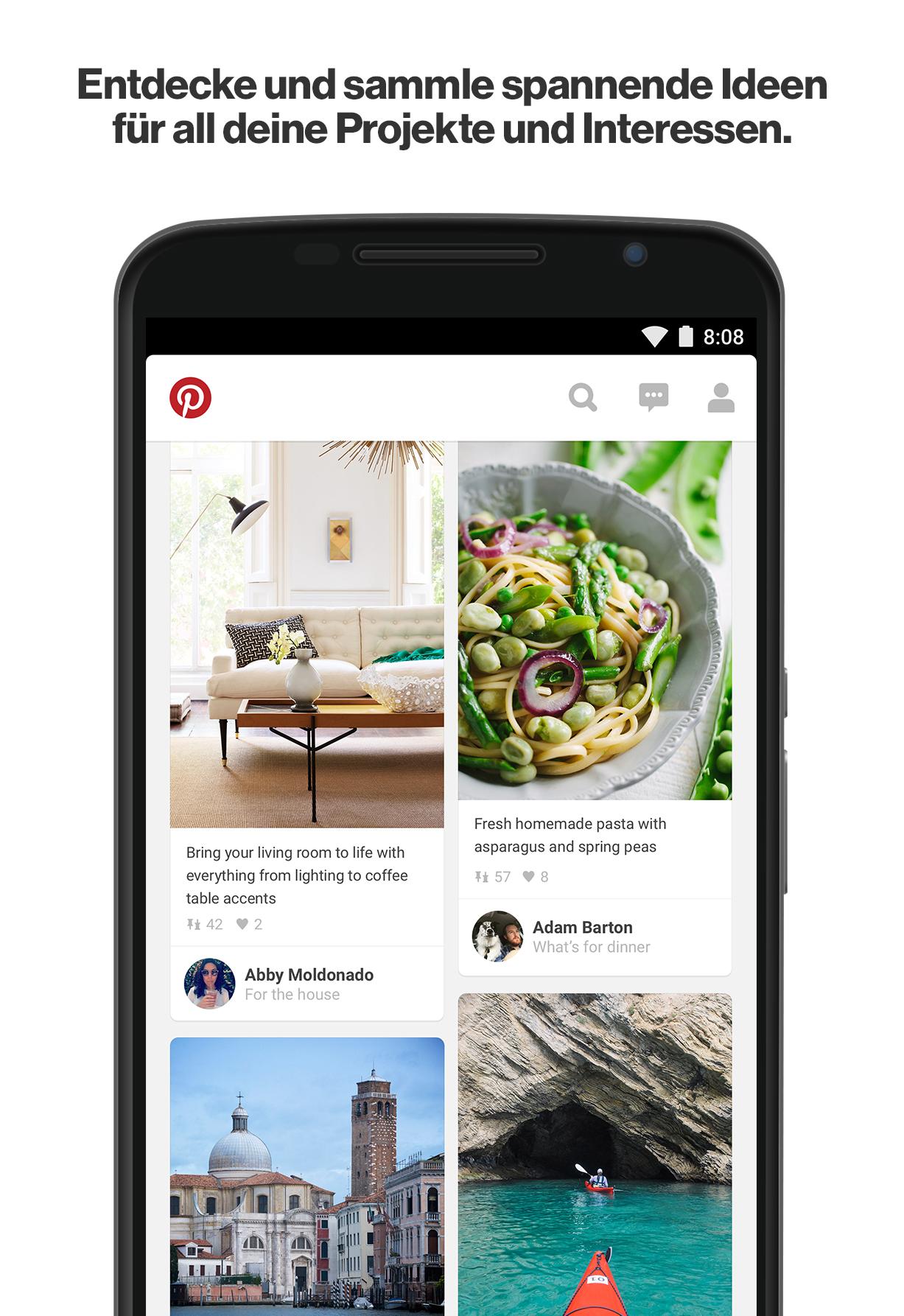 Android application Pinterest screenshort