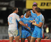 Warrick Gelant of Bulls helped himself to a hat-trick of tries during the Super Rugby match against the Sharks at Kings Park Stadium, Durban, on Saturday April 14 2018.  