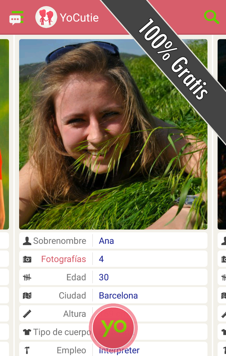 Android application Dating App YoCutie screenshort