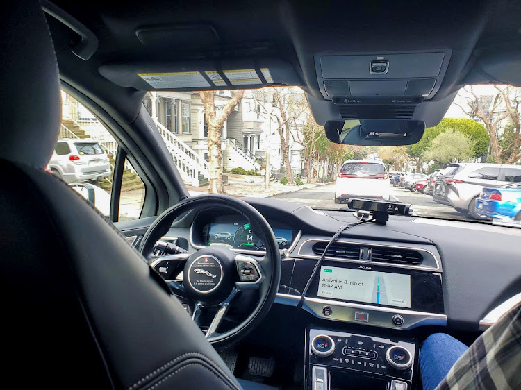A Waymo robotaxi is seen during a test ride in San Francisco, California. Picture: REUTERS