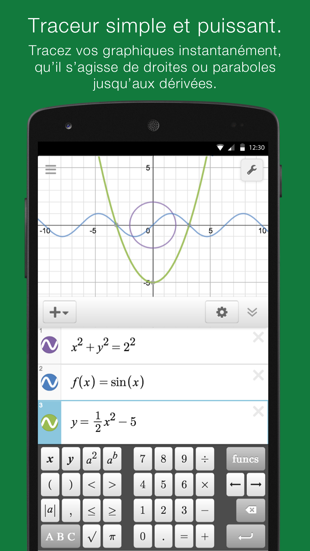 Android application Desmos Graphing Calculator screenshort